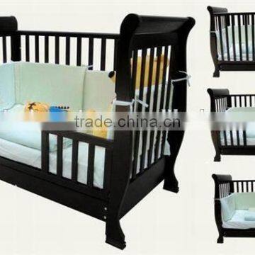 EN716 Certified Multifunctional Solid Wooden Baby Cot Bed photo-2