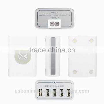 High Quality qi Wireless Charger Wireless Charging Pad 5 USB Port Charger Universal 5V 8A For IPhone Tablet Cell photo-2