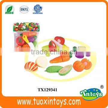 cutting soft plastic toys fruits and vegetables