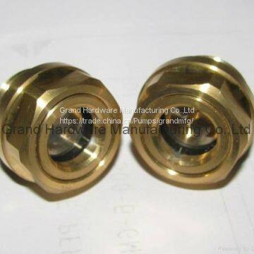 BSP 1/2 ROUND OIL LEVEL SIGHT GLASSES CIRCULAR BRASS SIGHT GLASS photo-4