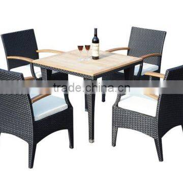 Luxury Outdoor Furniture, Black Rattan Outdoor Table With Chairs photo-4