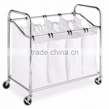 Vivinature chrome plating frame laundry sorter with 4 lift off sorters