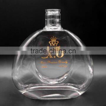 750ml Hot Sale Clear Glass Bottle for Liquor, Custom Glass Alcohol Bottle Wholesale