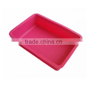 china sale reatangular red silicone pan