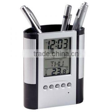 Multifunction fashional table clock, table clock with thermometer for gift