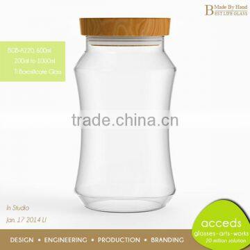 High Quality Decorative Handblown Glass Candy Jar