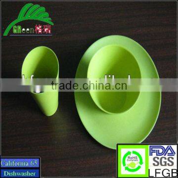 The high quality natural biodegradable bamboo fiber tableware