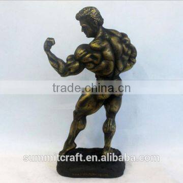 Plating bodybuilding figurine trophy resin bodybuilding awards