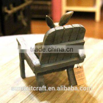 Plate Bronze Reading Antique Resin Rabbit Statues photo-4