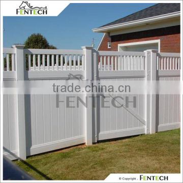 Fentech White Top Standard Privacy PVC Wall Fence