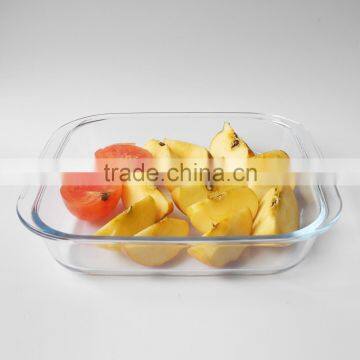Square High Borosilicate Glass Baking Tray for Microwave photo-2