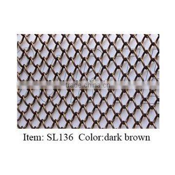 High Quality Brass Fashion Aluminum Woven Mesh Curtain Restaurant Partition photo-2