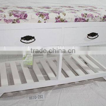 New Hand-woven Solid Wood Bathroom Modern Shoe Cabinet photo-3