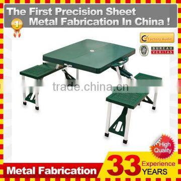 Portable Folding Table Tops Picnic Camping Outdoor Plastic Aluminum Sheet Dining 4 Chairs/Benches photo-5