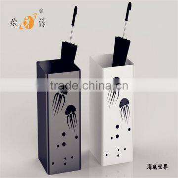 Handmade Hotel Indoor Round Hollow Design Metal Umbrella Stand Holder photo-2