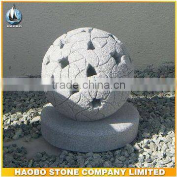 Round ball stone granite lantern for garden