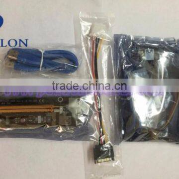 60cm USB 3.0 PCIE 4PIN X1 TO X16 With Power Supply Cable / PCI-e 6PIN 1x to 16x Adapter photo-2