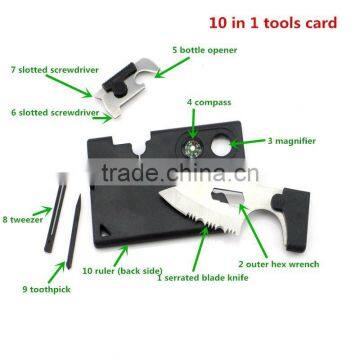 10 in 1 Survival Tools Card Multi Function Army Knife Card photo-3
