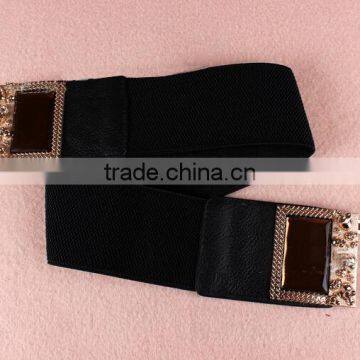 Wholesale Skull Pattern Decorated Alloy Buckle Elastic Sex Women Lady Waist Belt photo-4