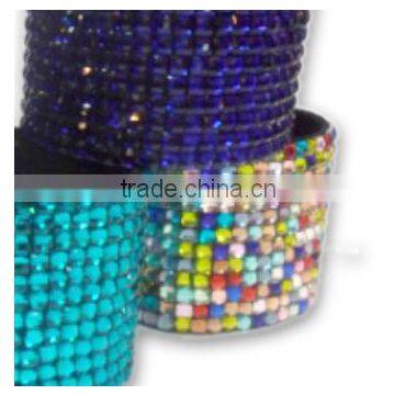 Acrylic Gem Rhinestone Bracelet With Zinc Alloy Locking Part, Hot Sale Gift Leather With Crystal Gem Decoration photo-6