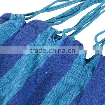 Blue Stripe Polyester Hanging Hammock Chair With Cushion photo-3