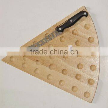 Triangle shape Cheese design board with 1 piece cheese knife set