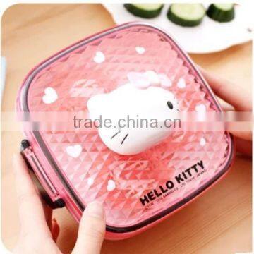 Cute Cartoon Microwaveable Double Layer Plastic Bento Lunch Box Spoon,hot New Product for 2015,CUSTOM Plastic Lunch Box Supplier photo-3