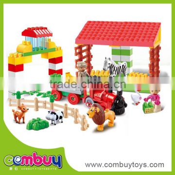 Hot sale educational diy toy kids building block toy farm set