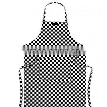 black polyester shepherd check waist apron