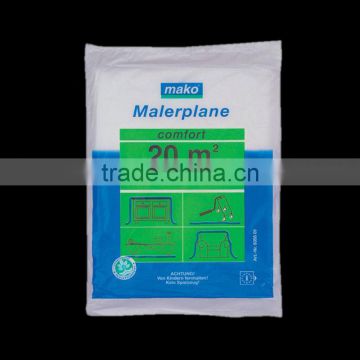 100% polyester plastic sheet drop cloth drop sheet used for family