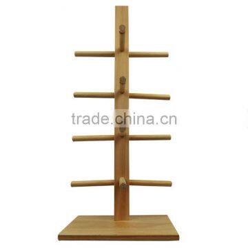 High Quality Wood Glasses Display Stand