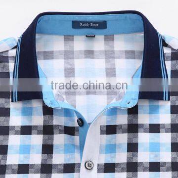 Raidyboer Men's Knit Polo t Shirt 100%cotton With Check Raidyboer photo-5