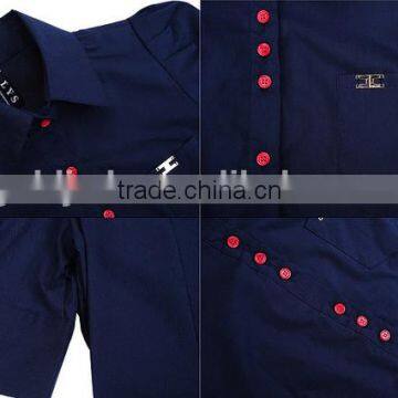 2016 Ladies Short Sleeve Office Uniform Blouse Body Shirt Clothes photo-5