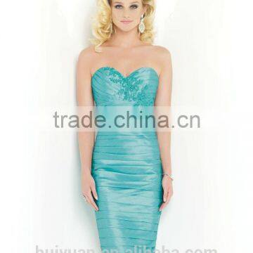 Formal Knee Length Long Sleeve Satin Mother Evening Dresses for Wedding photo-3