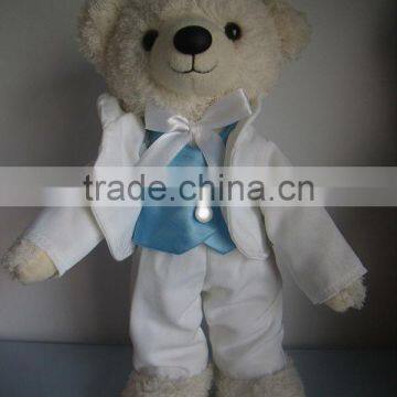 plush bear with suits lovely boy bear fake fur tie bear toys