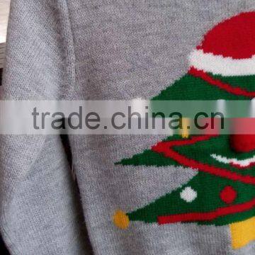 (KS016) Hot Ugly Childrens Knitting Patterns Christmas Sweater photo-2