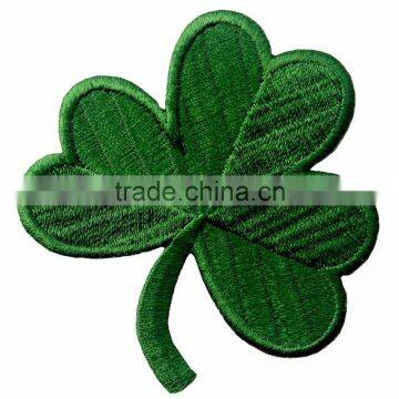 Irish Clover Dark Green Embroidered Emblem Lucky Shamrock Iron On Sew On Ireland Patch photo-4