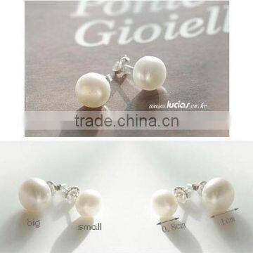 Fashionable Man-made Pearl Earring,girls Cheap Pearl Stud Earrings in Bulk photo-3
