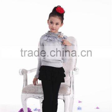 Baby Girls Bottoming Shirt Sweater/kids Girl Lace Sweater photo-2