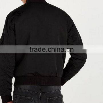 Custom Jackets Satin Varsity Jacket Men Plain Bomber Jacket photo-3