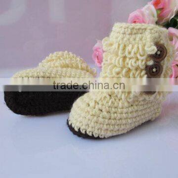 2015 Winter Hot Coming Baby Girl Knitted Booties,Handmade Kids Toddlers Shoes photo-2