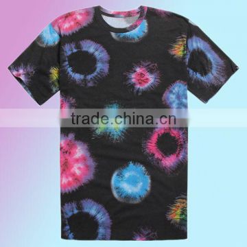 bright colorful full sublimation print t shirt for men