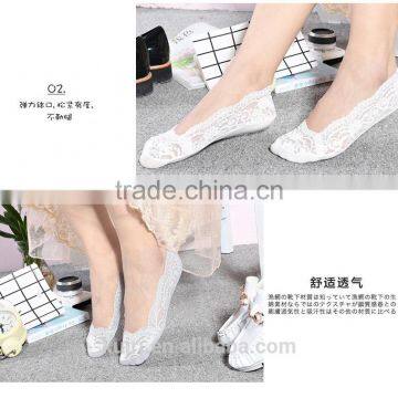 WS-15 Sexy Women Ladies Lace Cotton Anti Skid No Show Low Cut Footsies Boat Socks Bandage Ankle High Socks Mesh Fish Net Socks photo-6