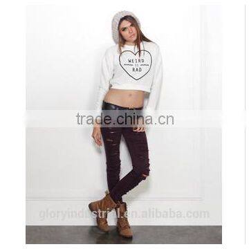 Fashion Sexy Lady Round Collar Printed Hoody photo-2