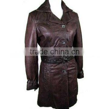 leather overcoat