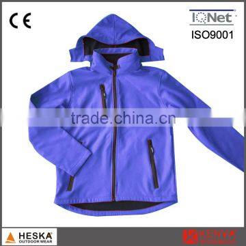 Wholesale custom outdoor tactical mens softshell jacket with hood