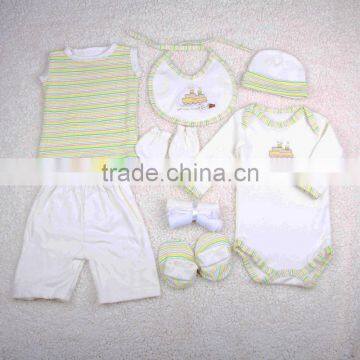 baby 9pcs clothing gift set box/baby wear/cotton newborn baby clothing/baby garments