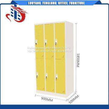 Chinese Furniture KD 6 Door Storage Wardrobe Color Metal Used School Lockers for Sale photo-2