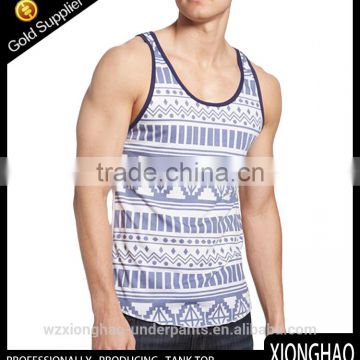 Fashion man 95% cotton and 5& elastane byc men underwear singlet with round neck