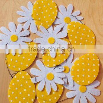 Happy Easterdecoration Felt Bunting Garland Banner Eggs Handmade Felt Ornaments photo-5
